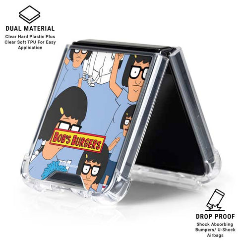 Bobs Burgers Tina Belcher Galaxy Z Flip6 Clear Case